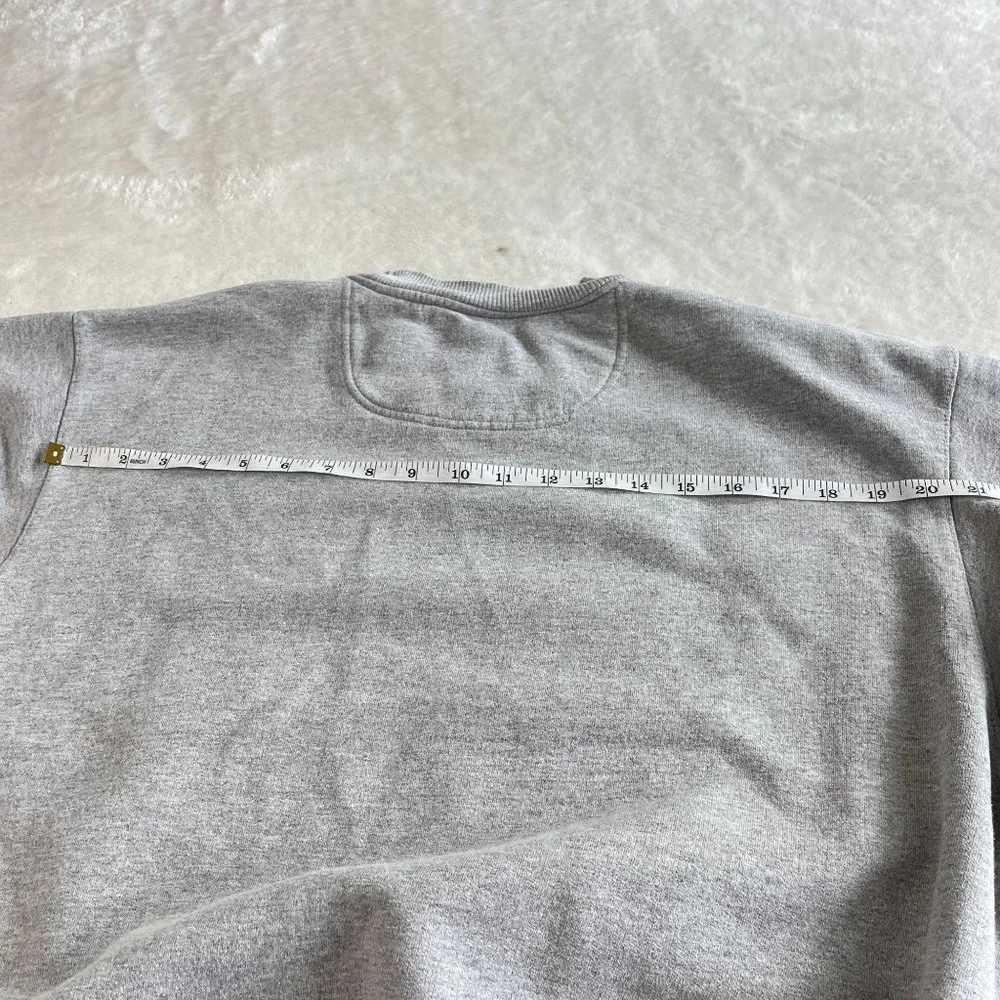 Champion Sweatshirt Unisex L Gray Crewneck Embroidered Logo Vintage Y2K Pullover - Picture 6 of 10